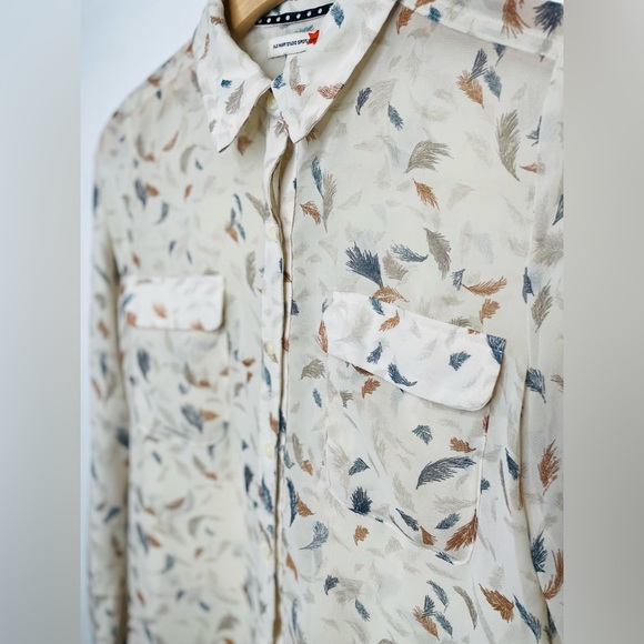 Old Navy Studio Spot Women’s Sheer Button Down Long Sleeve Blouse - Picture 3 of 7